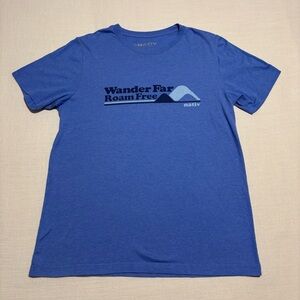 Men’s NATIV Wander Far Roam Free Short Sleeve Graphic T-Shirt | Blue | Large
